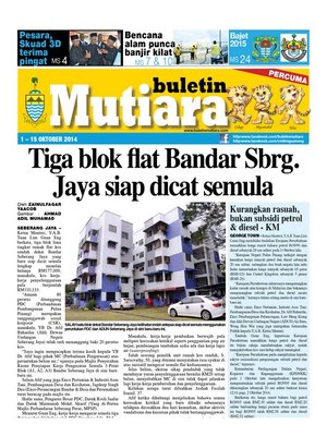 cover image of Buletin Mutiara 1-15 Oct 2014
